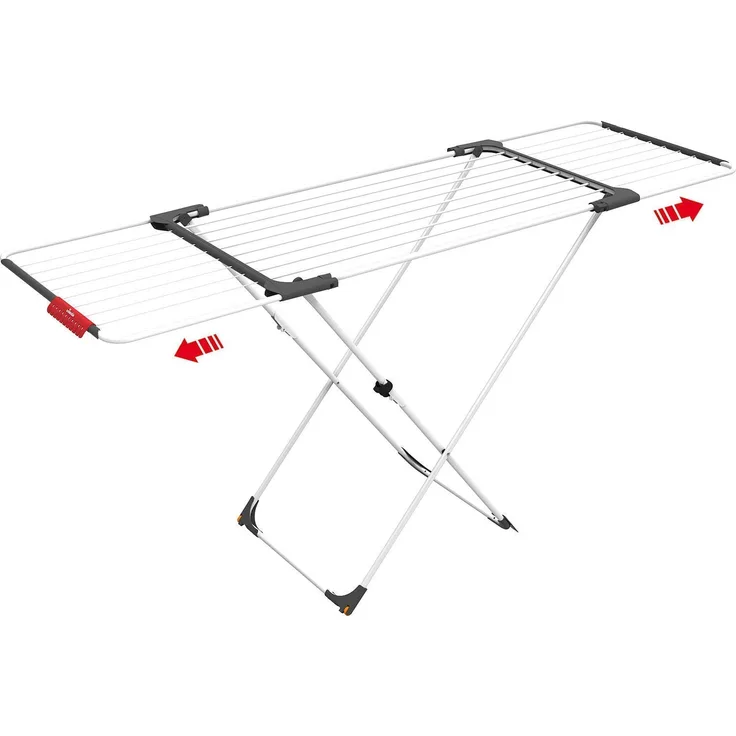 Vileda Surprise Wäscheständer, Stahl, Aluminium, weiß, 62 x 12.5 x 133 cm