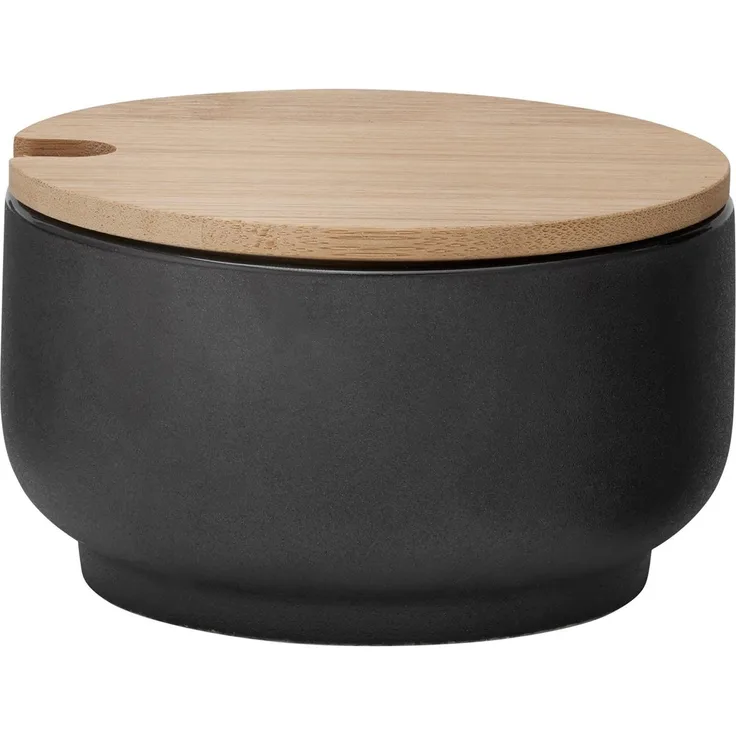 Stelton X-637 Theo Zuckerschale, Keramik, Dunkelbraun, 10 x 9 x 10 cm