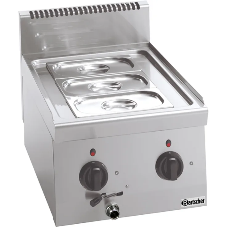 Bartscher Elektro-Wasserbad, Serie 600, silber, Chrom-Nickelstahl, 1400 Watt, 131760