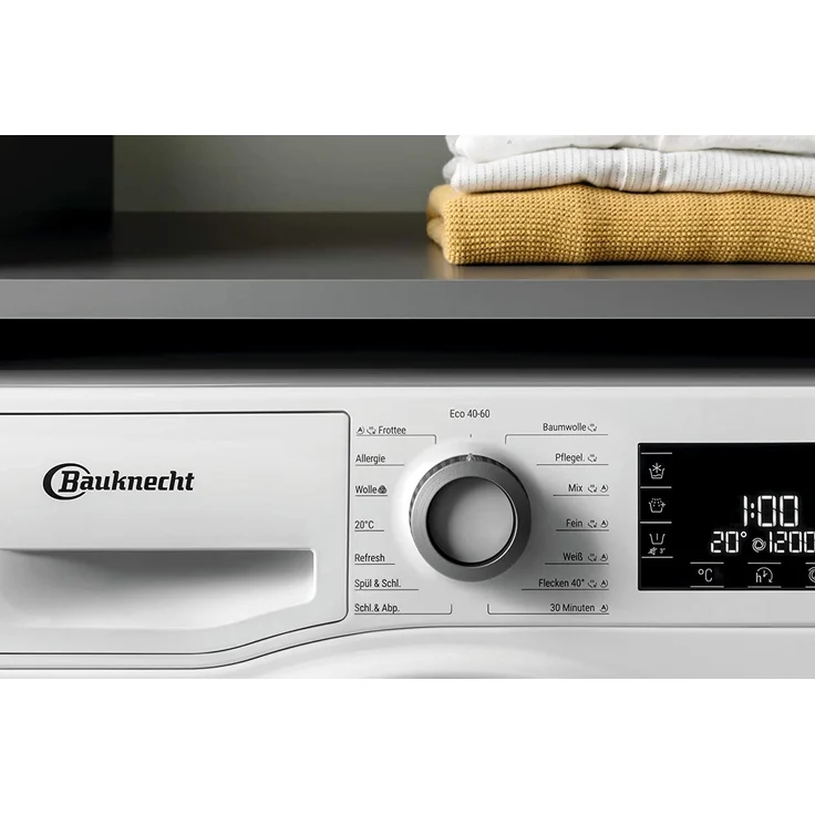 Bauknecht W Active 823 PS, Frontlader-Waschmaschine, B, Fassungsvermögen 8 kg, Standgerät, Breite 59,5 cm, SteamRefresh, Allergiker-Programm - Preisvergleich – Bild 4