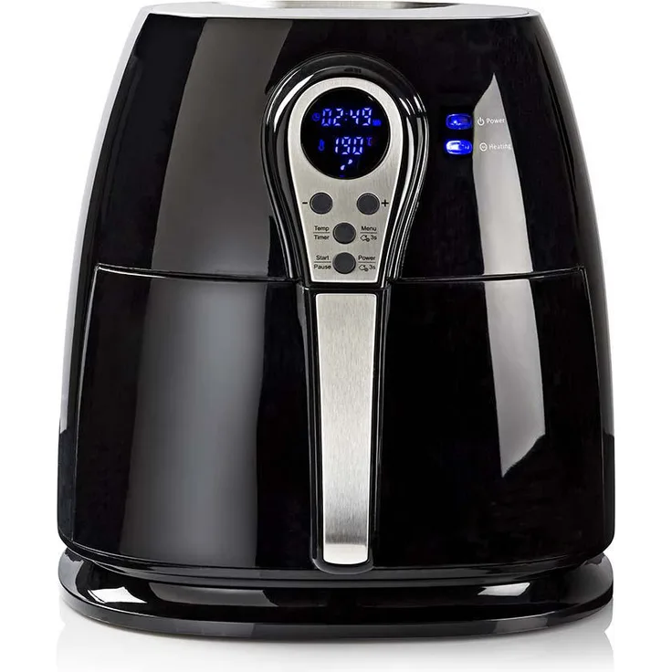 Nedis KAAF111EBK Digitale Heißluft-Fritteuse, 3 l, Timer