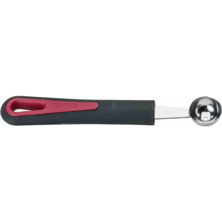 Westmark Aushöhl-Löffel, Obst- und Gemüse-Kugelformer, Ø 26 mm, Rostfreier Edelstahl-Kunststoff, Länge: 17,3 cm, Gallant, Schwarz-Rot-Silber, 29222270 – Bild 1
