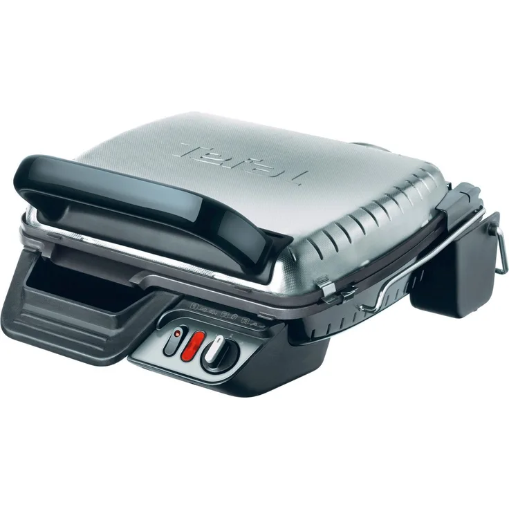 Tefal GC3060 3in1 Kontaktgrill mit Überback-Funktion, 2000W, doppelte Grillfläche wenn aufgeklappt als Tischgrill-BBQ, auch für Sandwich, Steak, Panini, regelbarer Thermostat, antihaftbeschichtet, silber