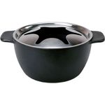 Kisag AG Kisag - Fondue Caquelon Guss 1,7 Lt. - Ø 18 cm, matt schwarz liert