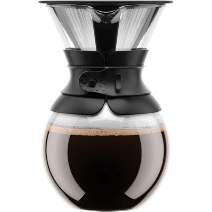 Bodum 11571-01S pour over Kaffeebereiter (Permanentfilter, Spülmaschinengeeignet, 1,0 liters) schwarz – Bild 1