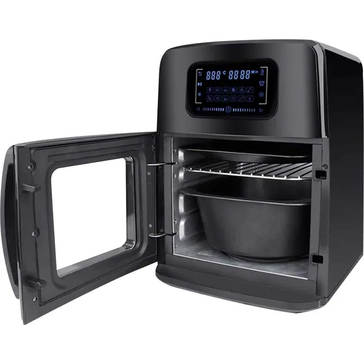 Bakaji 2832412 Heißluft-Fritteuse Airfryer, LED-Display, 12 Programme, Temperatureinstellung, Leistung 1800 W, 12 l