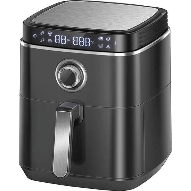 Ozeanos OT-AF-35BS Heißluft-Fritteuse 1500W Heißluft-Funktion, 3,5L, mit Display, schwarz