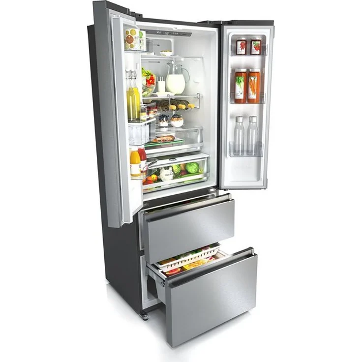 Hisense RF632N4WIE French-Door-Kühlschrank, freistehend, silber, Höhe 200 cm, Breite 70 cm – Bild 5