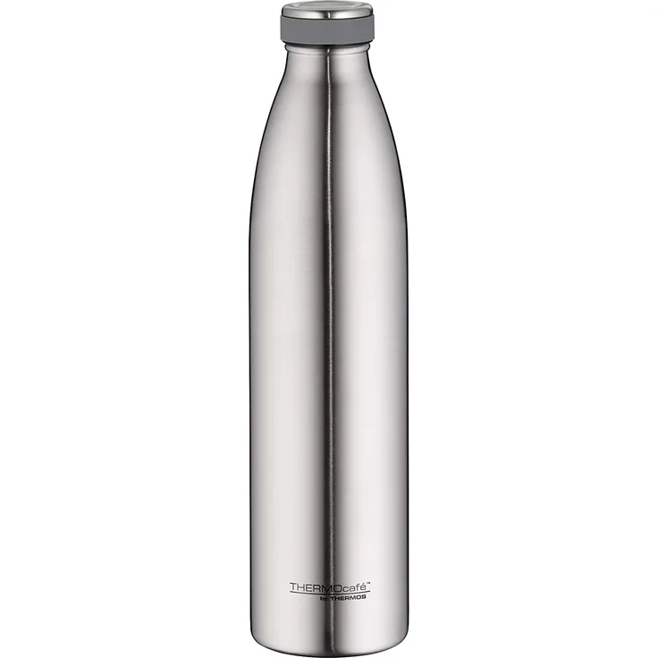 ThermoCafé by THERMOS 4067.205.100 Thermosflasche TC Bottle , Edelstahl mattiert 1,0 Liter, 12 Stunden heiß, 24 Stunden kalt, BPA-Free