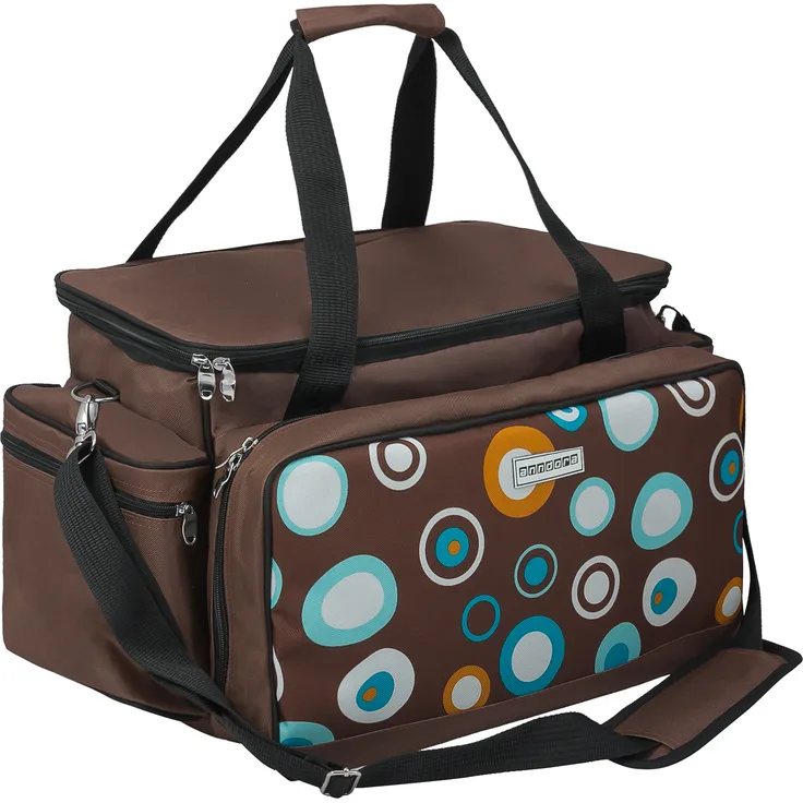Anndora Picknicktasche XL braun 57 Teile Zubehör 6 Pers. Isoliertasche 55x36x33cm