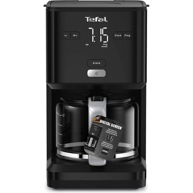 Tefal Smart & Light TT640810 Toaster, digital, 7 Positionen, Schwarz Cafetière Schwarz – Bild 1