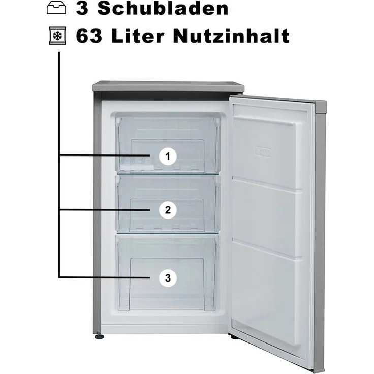 Telefunken CF-34-101-S Gefrierschrank, freistehend, Höhe 82.1 cm, Energieklasse E – Bild 2