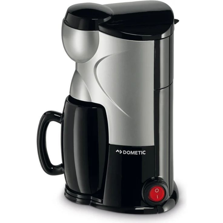 DOMETIC PerfectCoffee MC 01, Reise-Kaffeemaschine, 12 V, 170 W, für Auto, LKW oder Boot, schwarz-silber – Bild 1