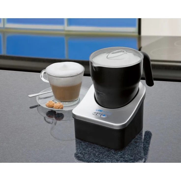 Clatronic MS 3326, 3in1 Milchaufschäumer, Elektronik 3 Funktionsschalter, Milch warm und kalt aufschäumen, Milch erwärmen, Innen und außen antihaftbeschichtet, Milchaufschaummenge ca. 500 ml – Bild 2