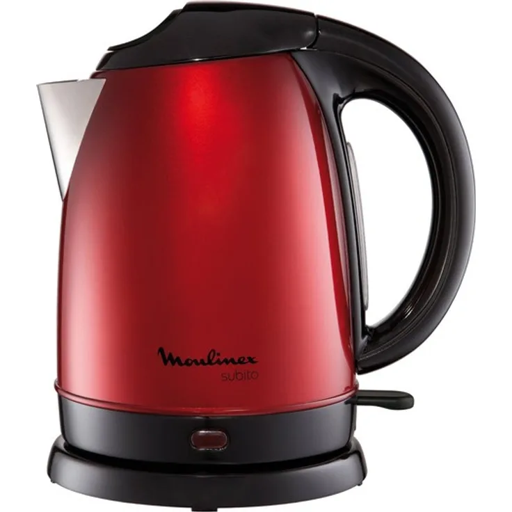 Moulinex BY5305 Wasserkocher Subito 1.7 l, 2400 Watt, metallic-rot