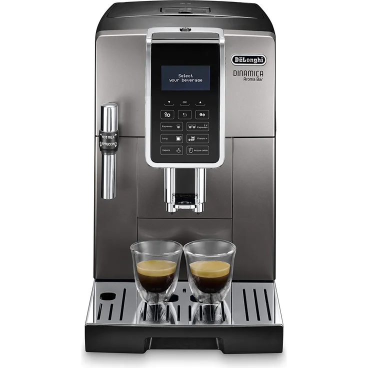 De'Longhi ECAM359.37.TB Dynamische Kaffeevollautomat, 1450 W, Kunststoff, Titan-Schwarz