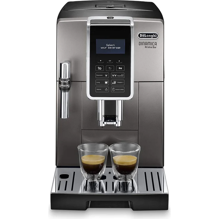 De'Longhi ECAM359.37.TB Dynamische Kaffeevollautomat, 1450 W, Kunststoff, Titan-Schwarz – Bild 1