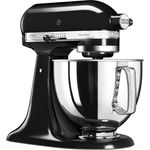 KitchenAid 5KSM125EOB Artisan Küchenmaschine mit Direktantrieb, 300 Watt, 4,8 L Edelstahlschüssel, onyx schwarz, Serie: 5KSM125