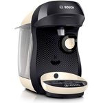Bosch TAS1007 Tassimo Happy Kapselmaschine, über 70 Getränke, vollautomatisch, geeignet für alle Tassen, kompakte Größe, 1400 Watt, creme