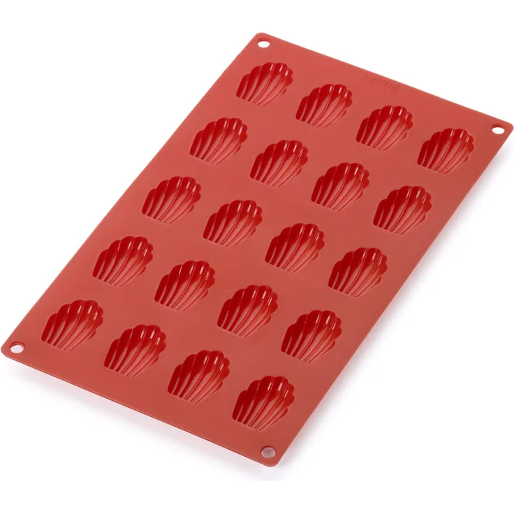 Lékué Gourmet - Form mit 20 Vertiefungen für Minimuffins, Farbe rot