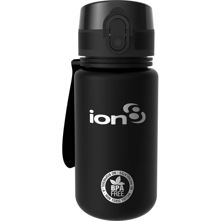 Ion8 Auslaufsichere Kinder Trinkflasche, BPA-frei, Schwarz – Bild 1