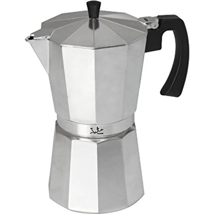 Jata Hogar Espressokocher, Aluminium, Silber, 18.399999999999999 X 14.5 X 26.3 cm