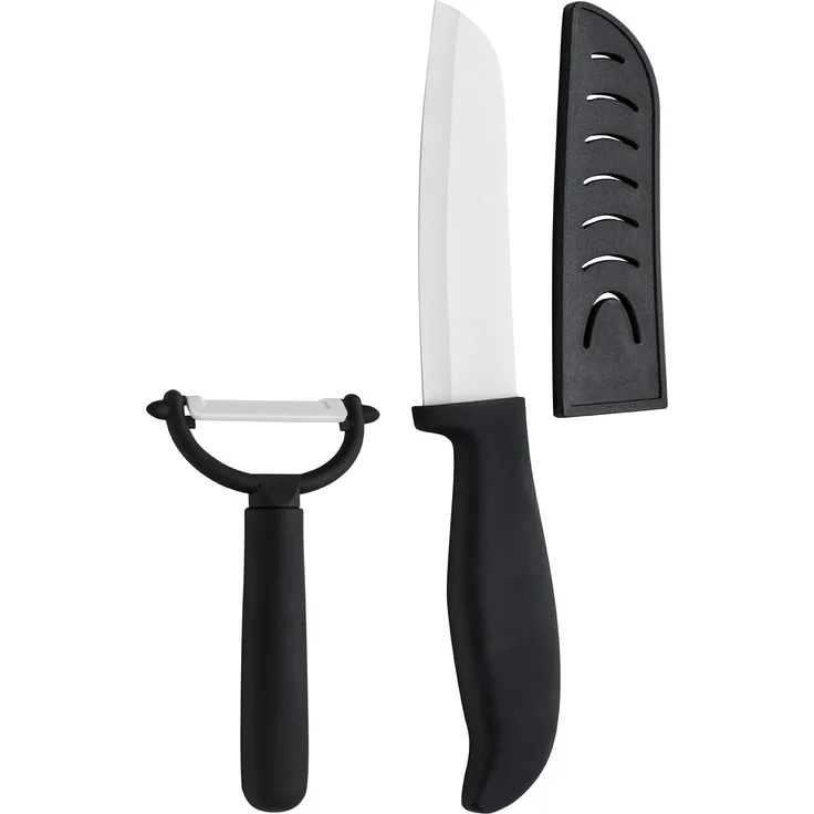 Premier messer & Schäler Set, Keramik, mit messerscheide