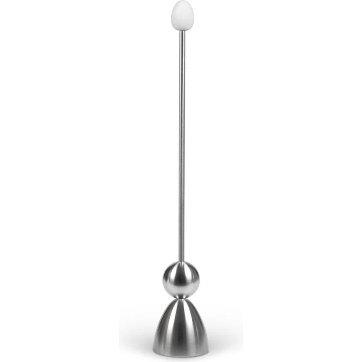 Take2 Clack, Eierknacker mit weißem Keramik-Ei Eieröffner, Edelstahl, bunt,Silber, 29.5 x 4.5 x 4.5 cm – Bild 1