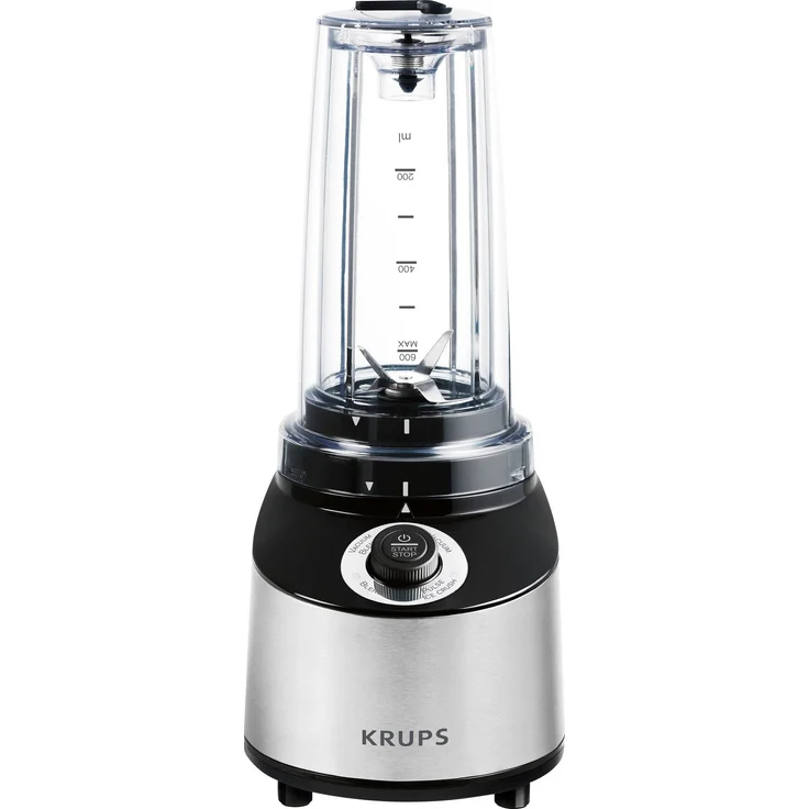 Krups KB181D Freshboost Standmixer To Go mit Vakuum Technologie, 3x mehr Antioxidantien & Vitamine zur Stärkung des Immunsystems, 4 Programme, 800W, Edelstahl- Schwarz – Bild 5