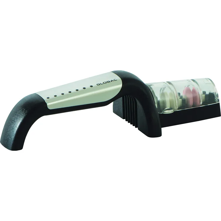 Global G-91-BW Minosharp Messerschärfer, Keramik, 2-stufig, 2,1, Edelstahl