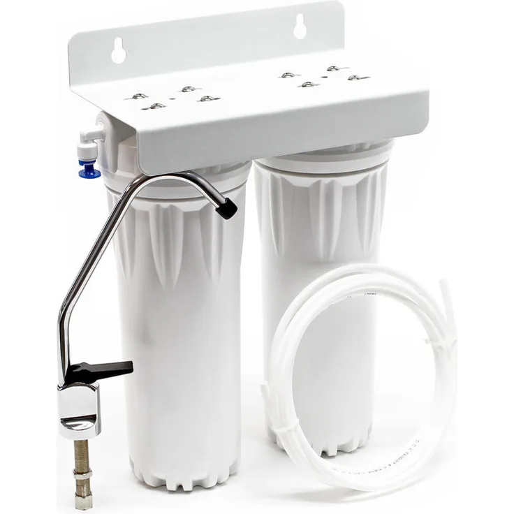 Naturewater NW PR302 Doppelfilter mit Sedimentfilter und Aktivkohleblock Wasserhahn 2,5 m Schlauch
