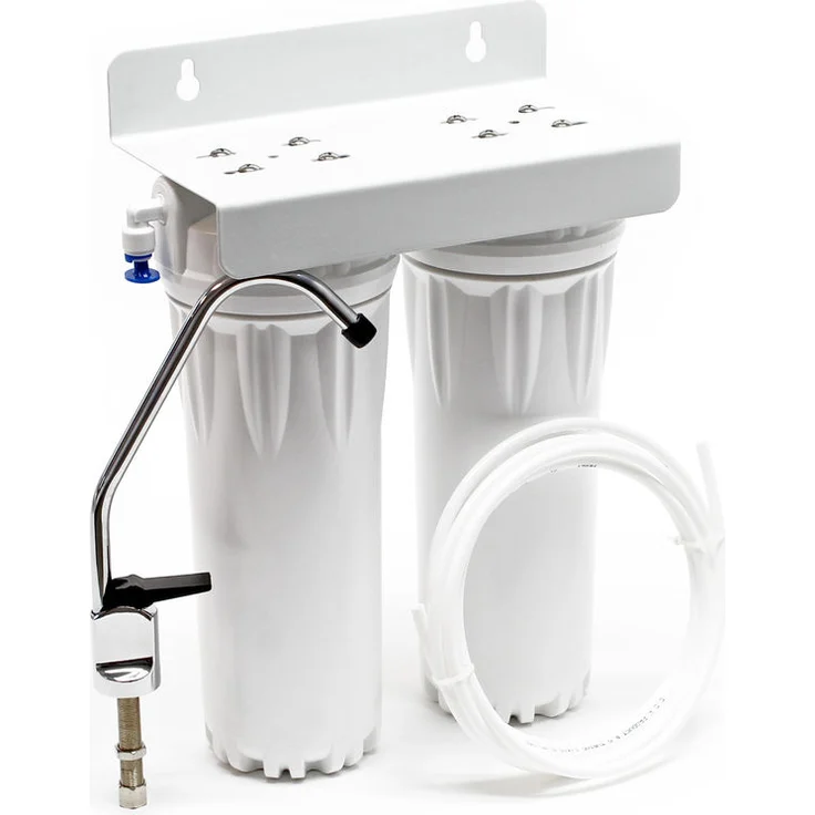 Naturewater NW PR302 Doppelfilter mit Sedimentfilter und Aktivkohleblock Wasserhahn 2,5 m Schlauch – Bild 1