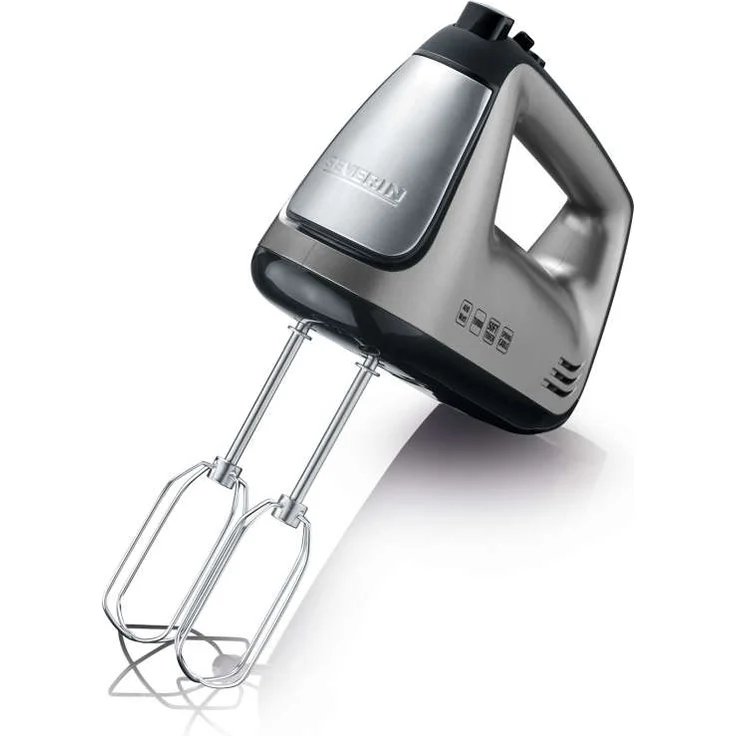 Severin HM 3832 Handmixer mit Spiralkabel, ca. 400 W, silber, schwarz – Bild 3