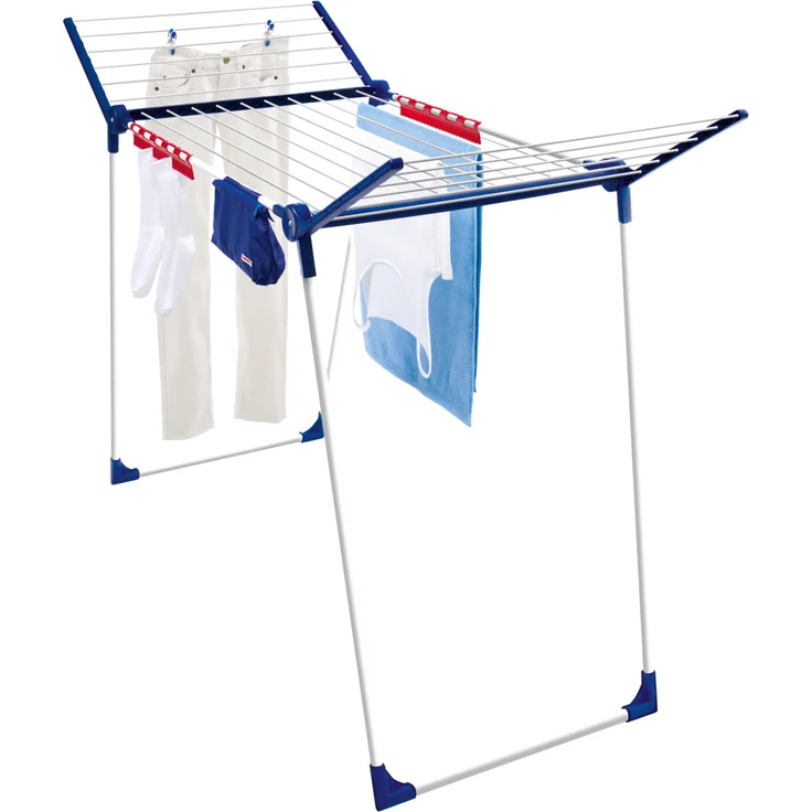 Leifheit Standtrockner Pegasus 180 Solid Plus, mit Flügeln, 18 m Trockenlänge, für 2 Waschladungen, inkl. 2 Kleinteilehalter und Wäscheklammerbeutel, energiesparend – Bild 7