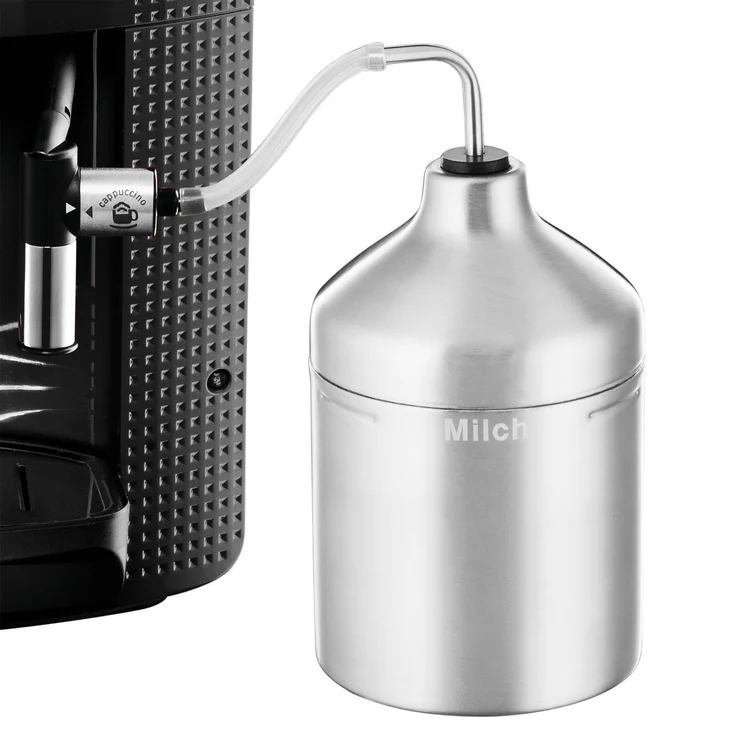 Krups EA8160 Kaffeevollautomat (1450 Watt, 1,8 Liter, 15 bar, LC Display, Cappuccinatore) schwarz, mit Milchsystem und integriertem Mahlwerk – Bild 4