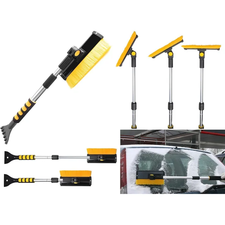 Teleskop Eiskratzer Auto 9 cm Länge ausziehbar 52-72cm Gummiwischer, Schneebesen