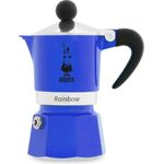 Bialetti Rainbow Espressokocher, Aluminium, grau-silber, 1 Tasse
