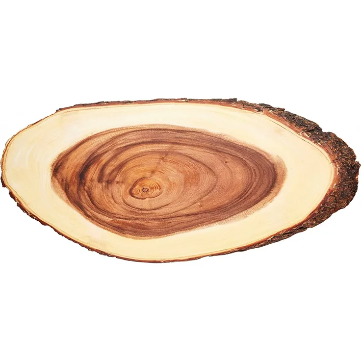 Kitchen Craft Artesà Käsebrett-Servierplatte aus Naturholz mit Rinde, Holz, braun, 1 x 1 x 1 cm