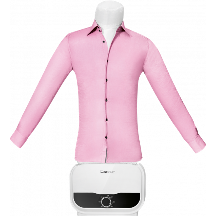 Clatronic HBB 3734 Hemden-, Blusen- & Hosenbügler, 2in1 Funktion - Trocknen und Bügeln in einem Schritt, stufenloser 180 Minuten-Timer, 1200 Watt,''One Size''-Ballonkörper (XS-XXL)