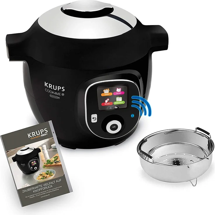 Krups CZ7158 Cook4Me+ Connect Multikocher, 1600 Watt, elektrischer Schnellkochtopf, inkl. e App, Bluetooth Steuerung, 4 Liter Fassungsvermögen, schwarz-grau – Bild 7