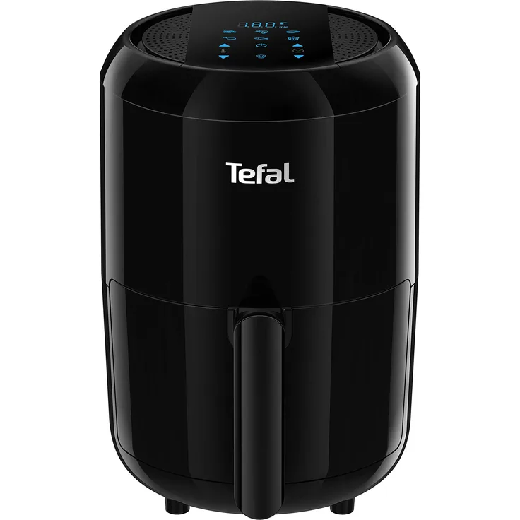 Tefal EY3018 Easy Fry Compact Heißluftfritteuse, ohne Öl, 1400 W, 1,6 Liter Fassungsvermögen, 6 Kochprogramme, digitales Display, Timer, spülmaschinengeeignet