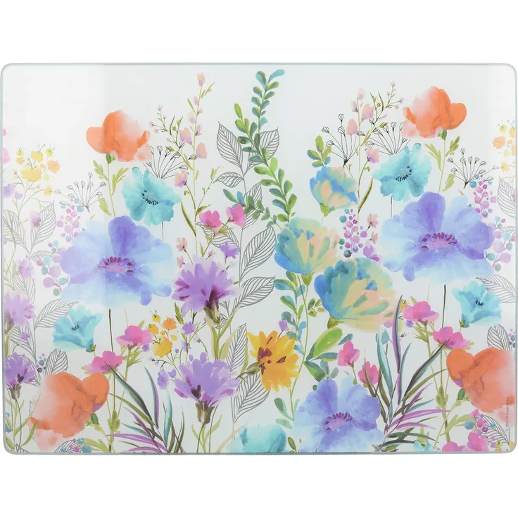 Creative Tops C000340 Premium Glasschutz-Arbeitsflächenschutz mit Wiesenblumen-Motiv