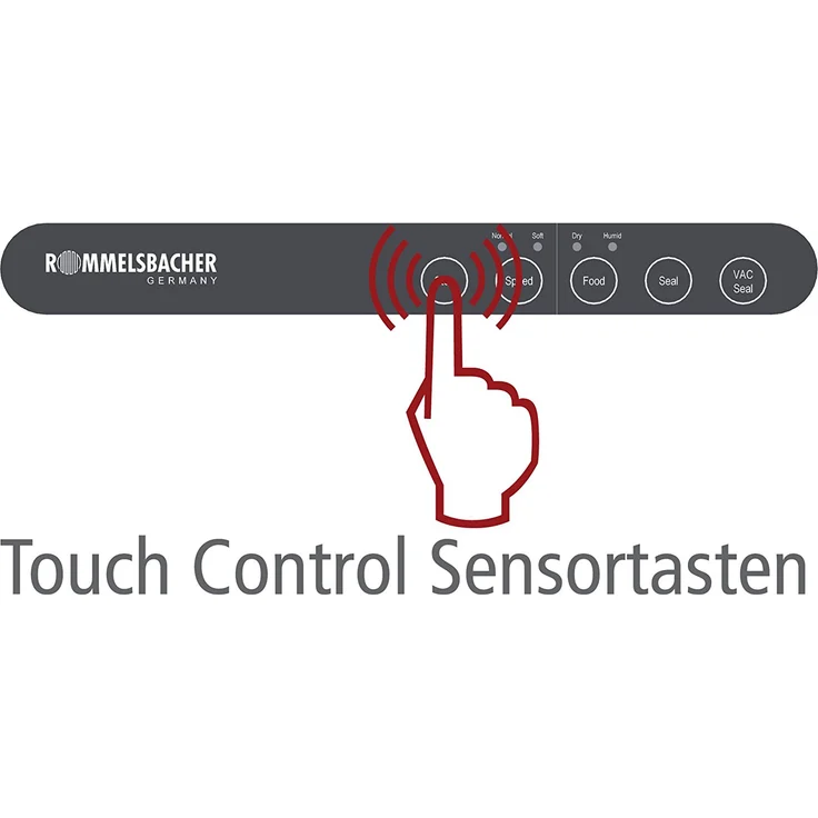 ROMMELSBACHER Vakuumierer VAC 110 - vollautomatisches Vakuumieren & Versiegeln, 2 Pumpengeschwindigkeiten, 2 Versiegelungszeiten, für Folien bis 30 cm Breite, Schlauchanschlusss  – Bild 4