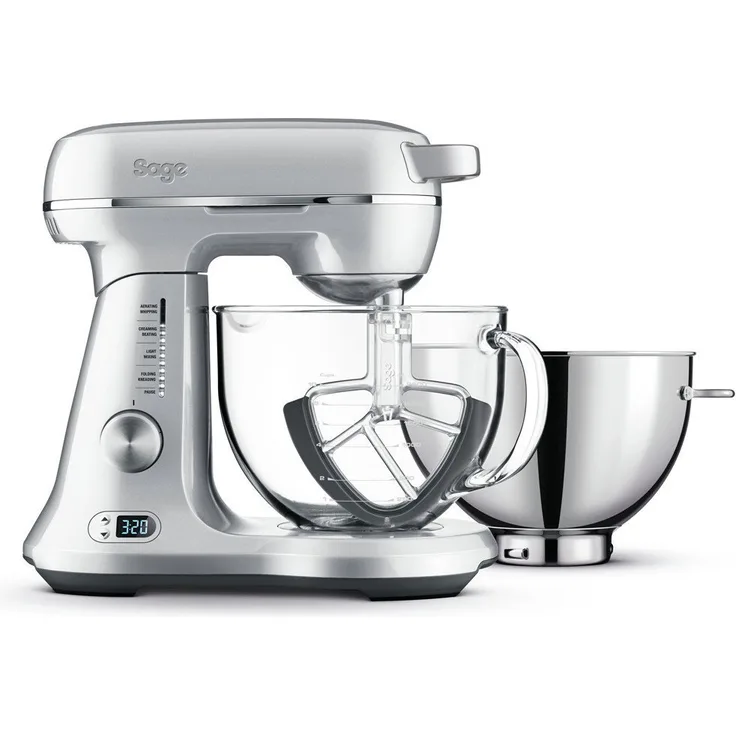 SAGE SEM825 the Bakery Boss Küchenmaschine mit 12 Geschwindigkeitsstufen, 1200 Watt