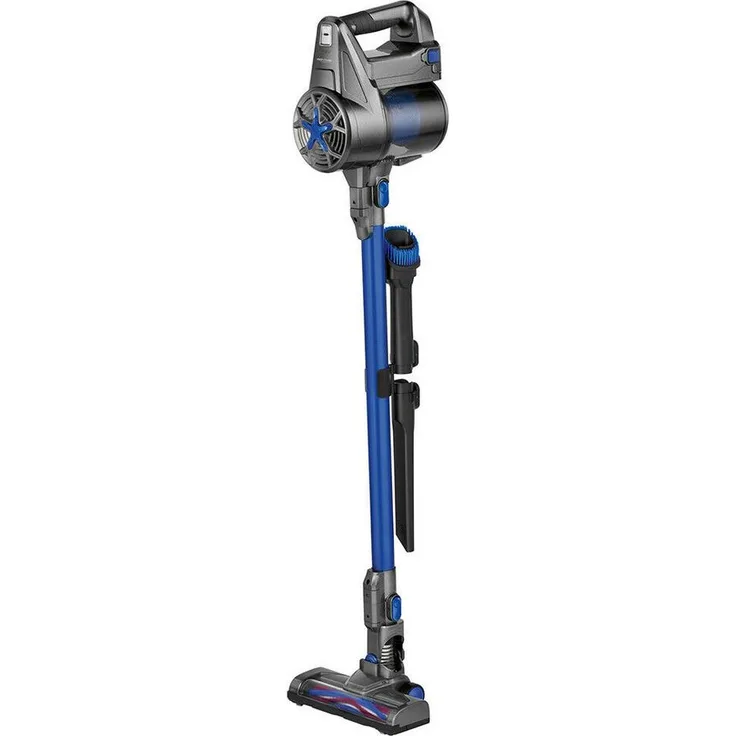 ProfiCare PC-BS 3036 A, 2in1 Hand-und Bodenstaubsauger, leistungsstarker 22,2 V Lithium Ionen Akku, HEPA-Filter, Spezialbürste für Polster u. Textilien, inkl. Wandhalterung, anthrazit-blau, Kunststoff