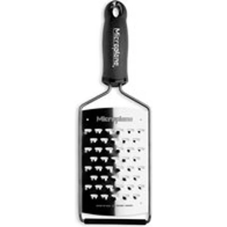 Microplane Küchenreibe Ultra XL-Grob Edelstahl Schwarz aus der Gourmet Serie für Kartoffel, Käse, Kohl, Gurke, Kürbis und Zucchini – Bild 1