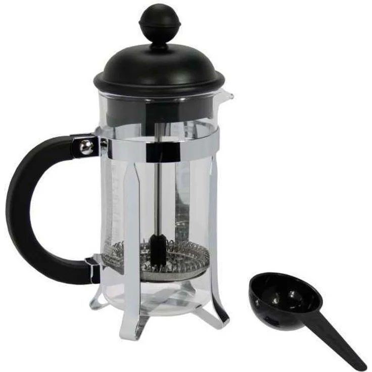 Bodum 1913-01 CAFFETTIERA Kaffeebereiter (French Press System, Permanent Edelstahlfilter, 0,35 liters) schwarz – Bild 2