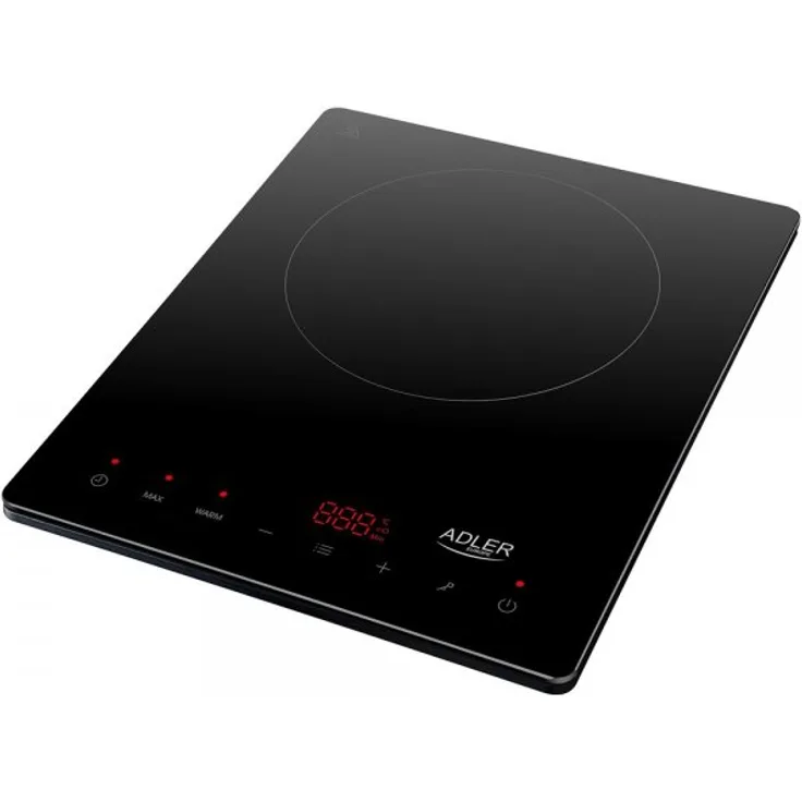 Adler AD 6513 Induktionskochplatte mit LCD-Anzeige Timer Aufwärmfunktion Topferkennung