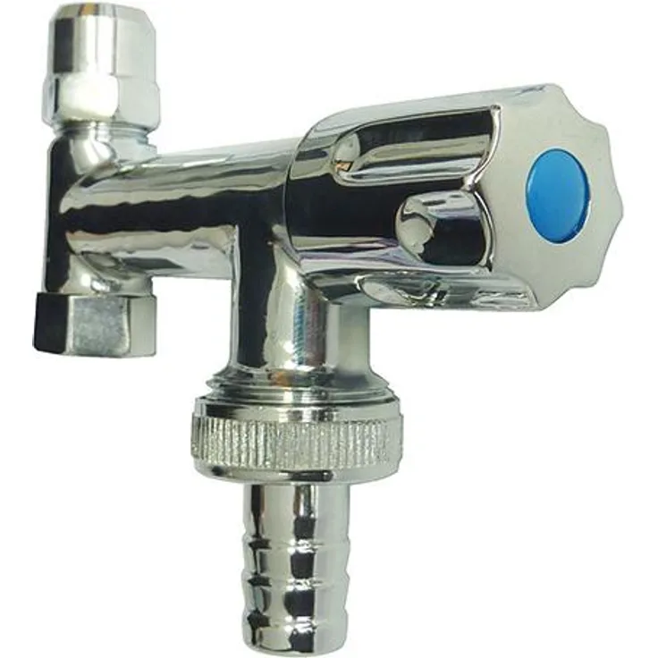 Schell 17533 3 Geräte-Ventil Eckfix lange Ausführung 3-8 Zoll, messing-verchromt