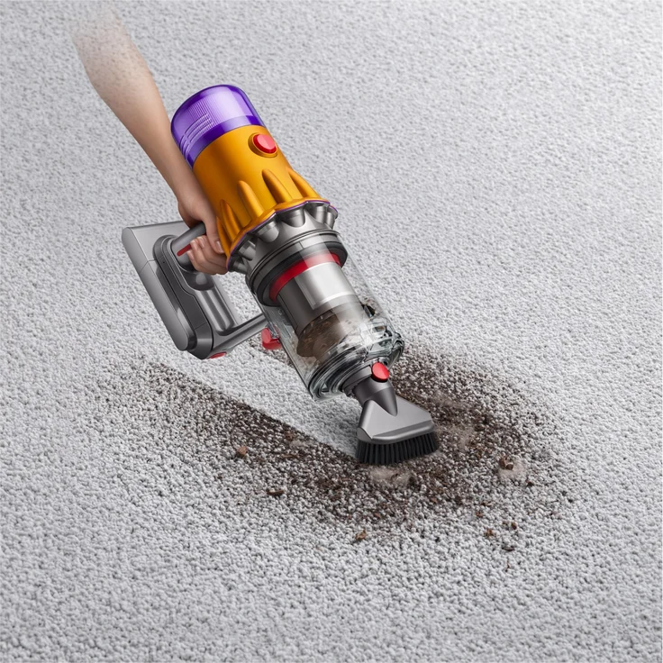 Dyson V12 Slim Absolute Handstaubsauger, 60 min Akkubetrieb, Akkuwechsel-Option, gelb-nickel, 398006-01 – Bild 5